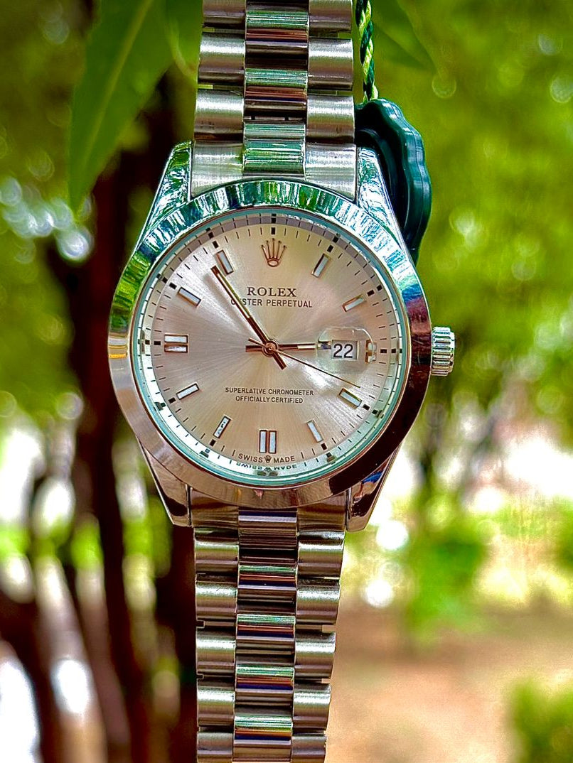 ROLEX  men’s stainless steel watch |thezeit