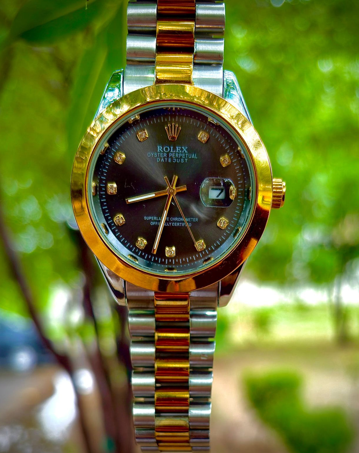 ROLEX oyster watch |with stainless golden &steel straps|For men’s